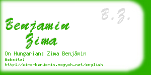 benjamin zima business card