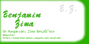 benjamin zima business card